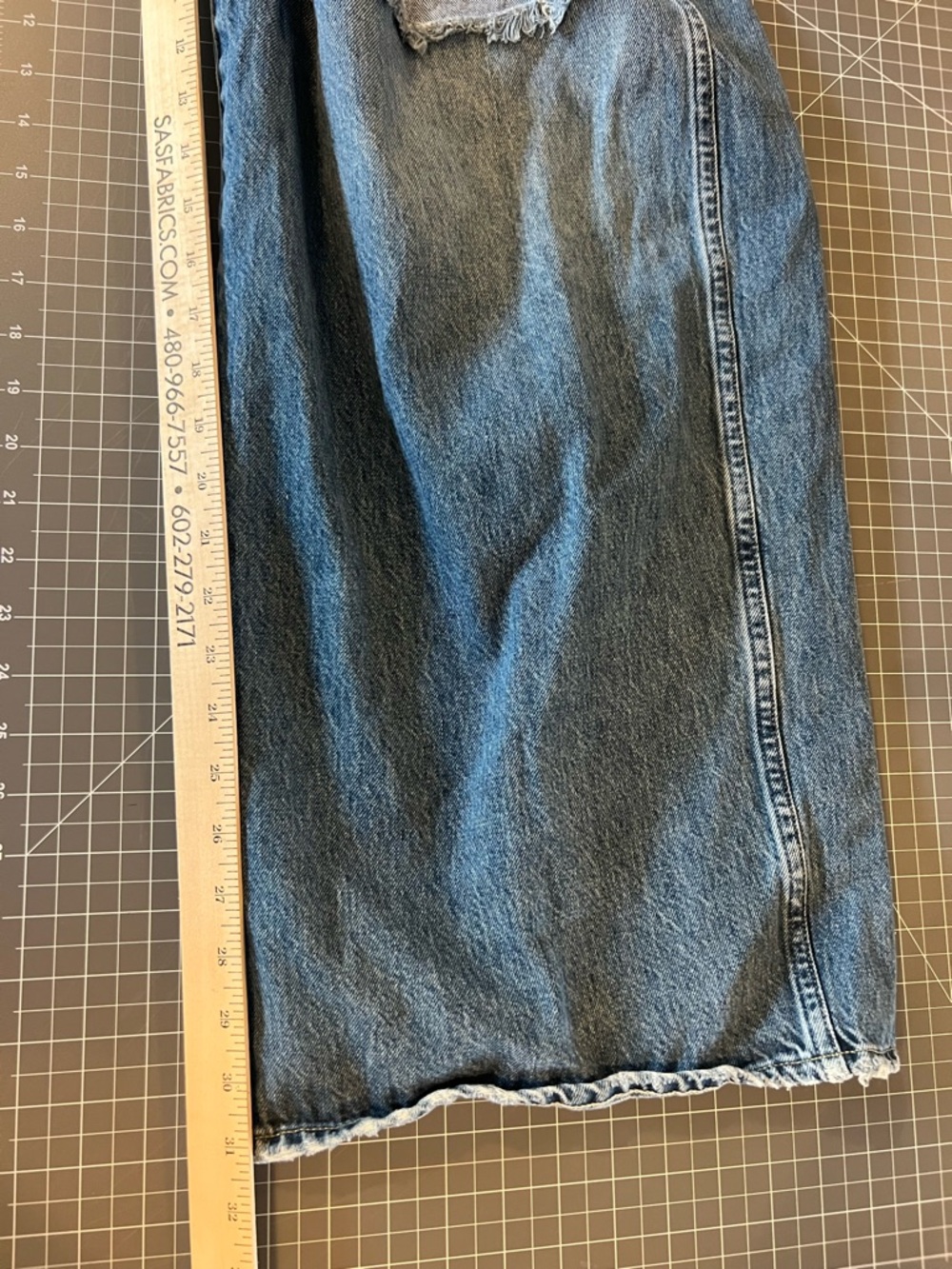 AMO Indira wide leg oversized medium Blue Denim Jeans - Picture 9 of 9